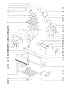 Page A Diagram and Parts List for 3361398  Weber Grill