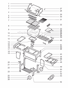Page A Diagram and Parts List for 3380901  Weber Grill