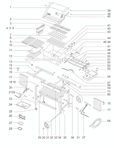 Page A Diagram and Parts List for 342101  Weber Grill