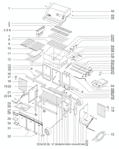 Page A Diagram and Parts List for 352101  Weber Grill