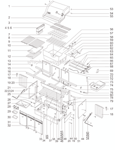 Page A Diagram and Parts List for 352501  Weber Grill