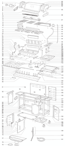 Part Location Diagram of 60708 Weber Rear Cover Weldment For Infrared Burner