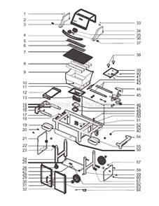 Part Location Diagram of 60425 Weber Bottom Accessory Panel