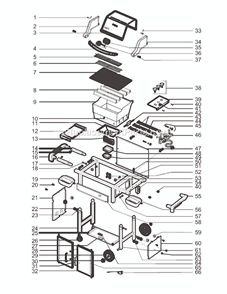 Part Location Diagram of 80641 Weber Warm-Up Swing Basket