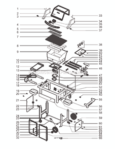 Page A Diagram and Parts List for 3721001  Weber Grill