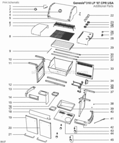 Part Location Diagram of 7615 Weber Weber Elevations Tiered Cooking System Grill Rack And Skewer Set