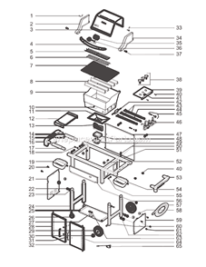 Page A Diagram and Parts List for 3821001  Weber Grill