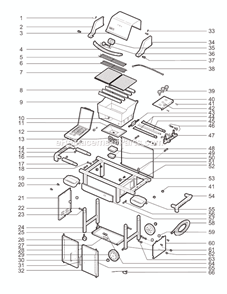 Page A Diagram and Parts List for 3831001 2008 Weber Grill