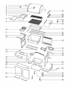 Page A Diagram and Parts List for 3850101 2007 Weber Grill