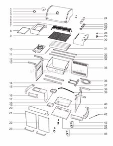 Part Location Diagram of 68224 Weber Lid Assembly - Black