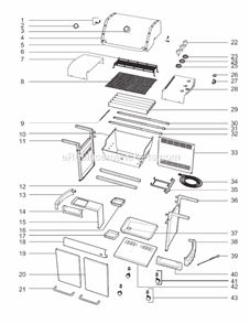 Page A Diagram and Parts List for 3870001 2007 Weber Grill