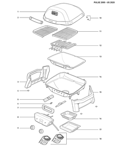 Section 1 Diagram and Parts List for 5012001  Weber Grill