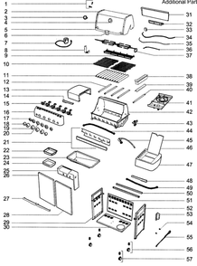 Part Location Diagram of 70829 Weber Lid Assembly - Copper