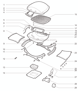 Page A Diagram and Parts List for 396002 2008 Weber Grill