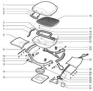 Page A Diagram and Parts List for 396004  Weber Grill