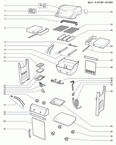 Part Location Diagram of 69769 Weber Ng Manifold Assembly, Spirit 2