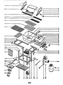Skyline 1200 Ng Diagram and Parts List for SKYLINE 1200 LP Weber Grill