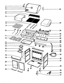 Grill Diagram and Parts List for E310NG-2011  Weber Grill