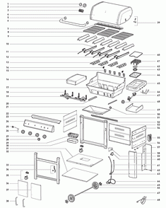 Part Location Diagram of 67405 Weber FRAME REAR PLAT CC 4B GEN 19 US
