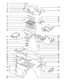 Page A Diagram and Parts List for 4360001  Weber Grill