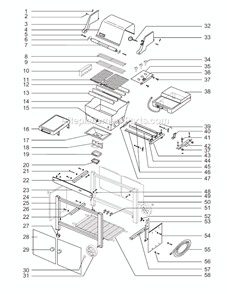 Page A Diagram and Parts List for 4361001  Weber Grill