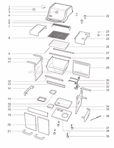 Page A Diagram and Parts List for 4411411 2009 Weber Grill