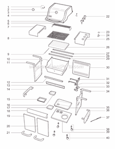 Page A Diagram and Parts List for 4421001 2009 Weber Grill