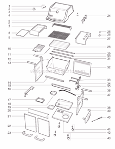 Page A Diagram and Parts List for 4430411 2010 Weber Grill