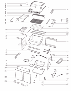 Page A Diagram and Parts List for 4531001 2009 Weber Grill