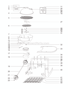 Part Location Diagram of 30799 Weber Owners Guide