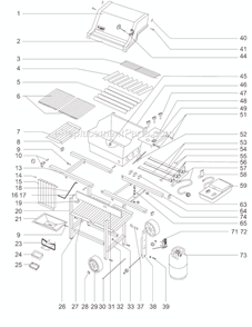 Page A Diagram and Parts List for 471001  Weber Grill