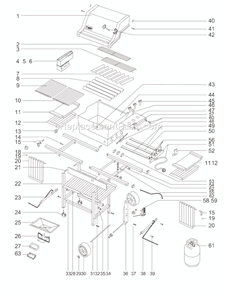 Page A Diagram and Parts List for 486001  Weber Grill