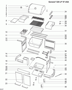 Diagram Diagram and Parts List for 3780001  Weber Grill