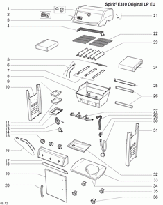Diagram Diagram and Parts List for 46410674  Weber Grill