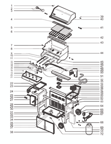 Part Location Diagram of 42543 Weber Side Burner