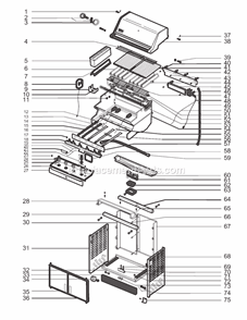 Page A Diagram and Parts List for 5240501  Weber Grill