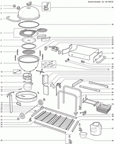 Part Location Diagram of 30134602 Weber Knob Assembly Sear Sum Exp 11