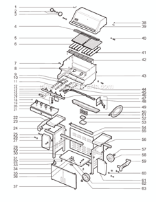 Page A Diagram and Parts List for 5310001  Weber Grill