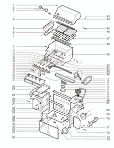 Page A Diagram and Parts List for 5330001  Weber Grill