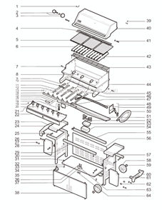 Page A Diagram and Parts List for 5360001  Weber Grill
