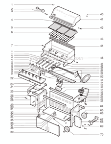 Page A Diagram and Parts List for 5370001  Weber Grill