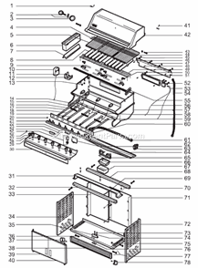 Page A Diagram and Parts List for 5390501  Weber Grill