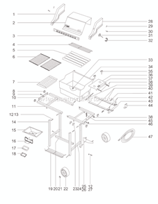 Page A Diagram and Parts List for 551502  Weber Grill