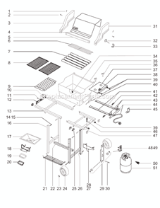 Page A Diagram and Parts List for 551701  Weber Grill