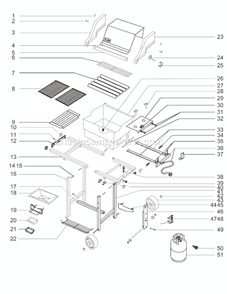 Page A Diagram and Parts List for 551798  Weber Grill