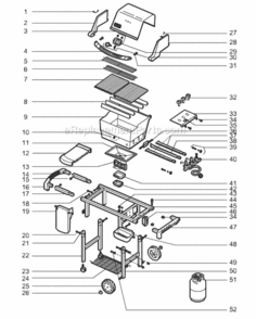Page A Diagram and Parts List for 55549  Weber Grill Accessories