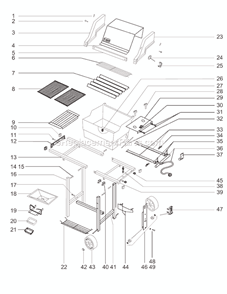 Page A Diagram and Parts List for 559798  Weber Grill