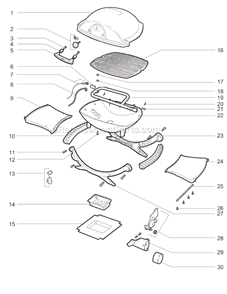 Page A Diagram and Parts List for 566002 2008 Weber Grill