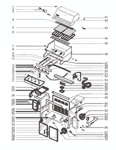 Page A Diagram and Parts List for 5720001 2005 Weber Grill