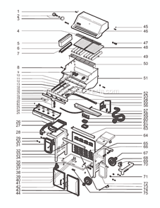 Page A Diagram and Parts List for 5730001 2005 Weber Grill